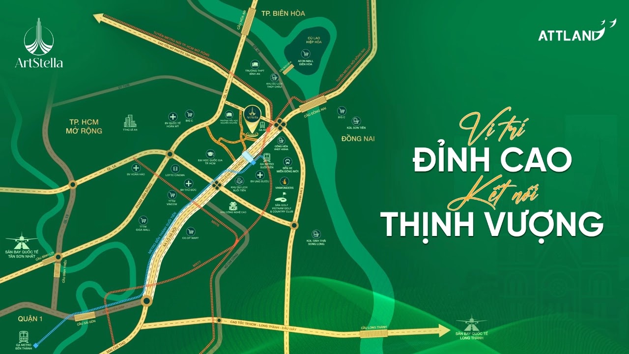 Art Stella tọa lạc tại 180 Thống Nhất, phường Đông Hòa, TP.HCM